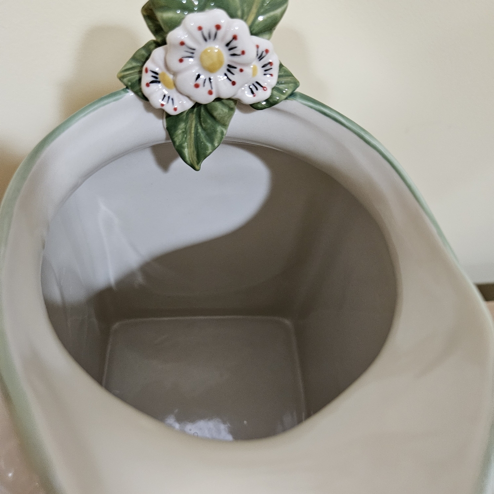 Villeroy & Boch Ceramic Pitcher with Green and Red Accents - Picture 4 of 5